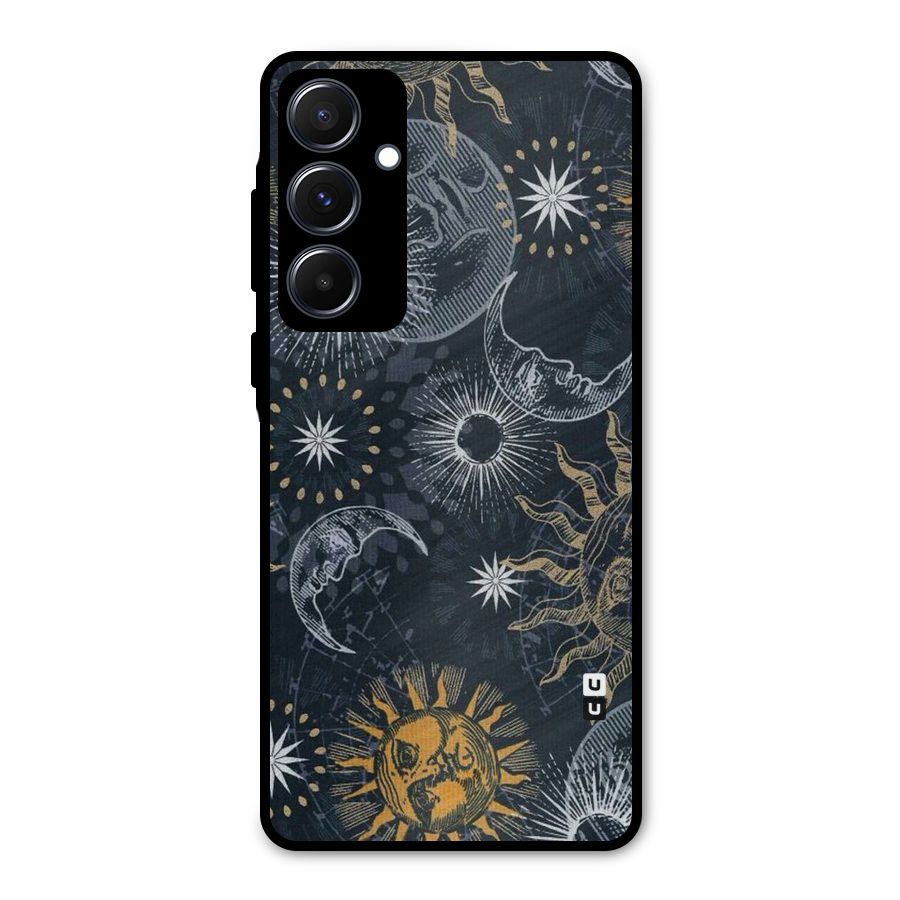 Moon And Sun Metal Back Case for Galaxy A55