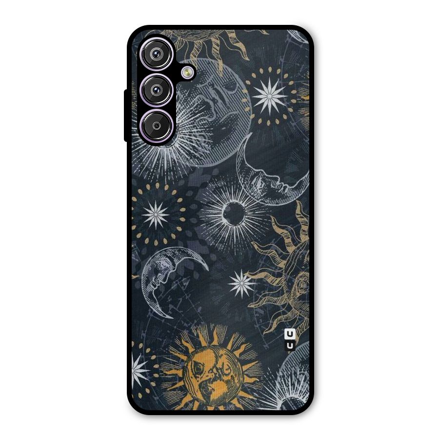 Moon And Sun Metal Back Case for Galaxy F15