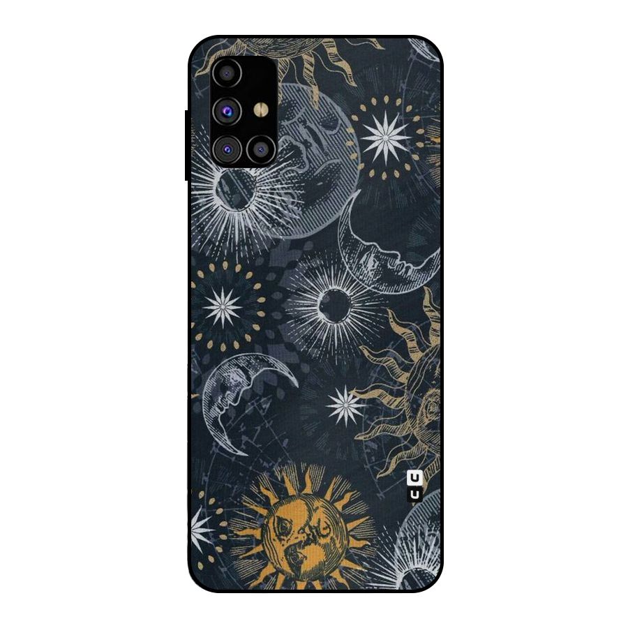 Moon And Sun Metal Back Case for Galaxy M31s