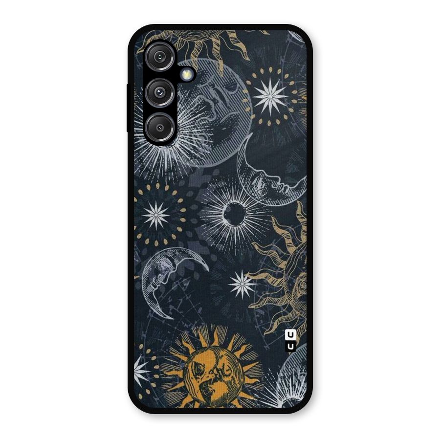Moon And Sun Metal Back Case for Galaxy M34 5G
