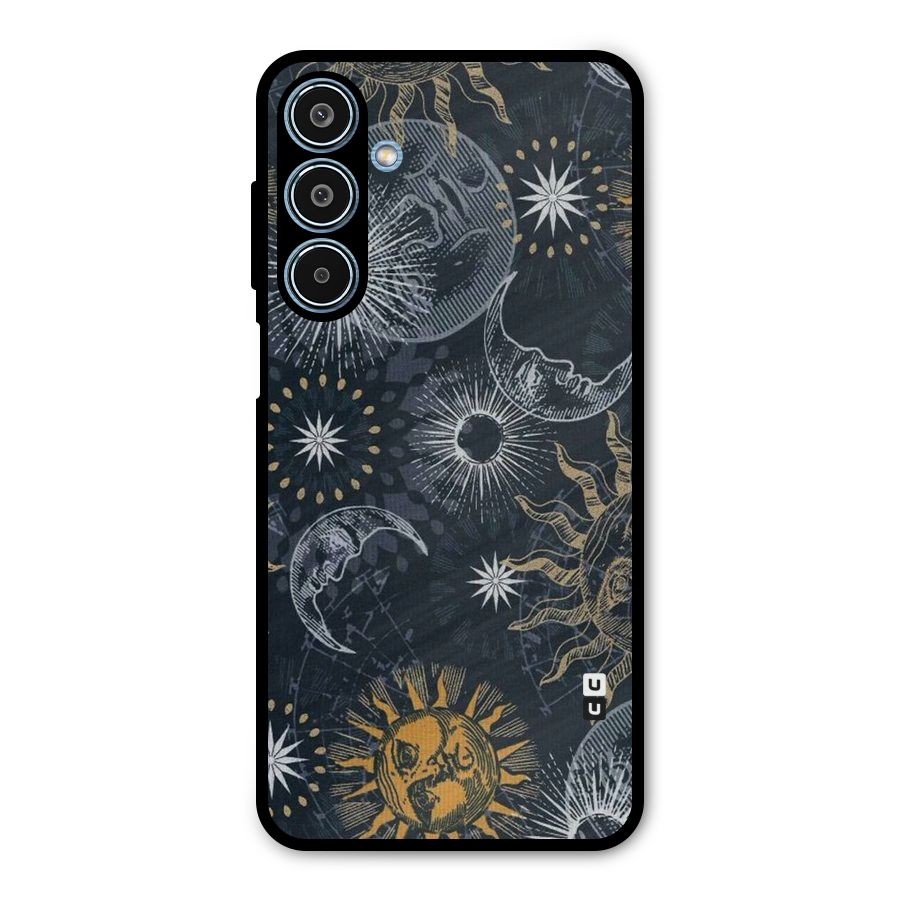Moon And Sun Metal Back Case for Galaxy M35