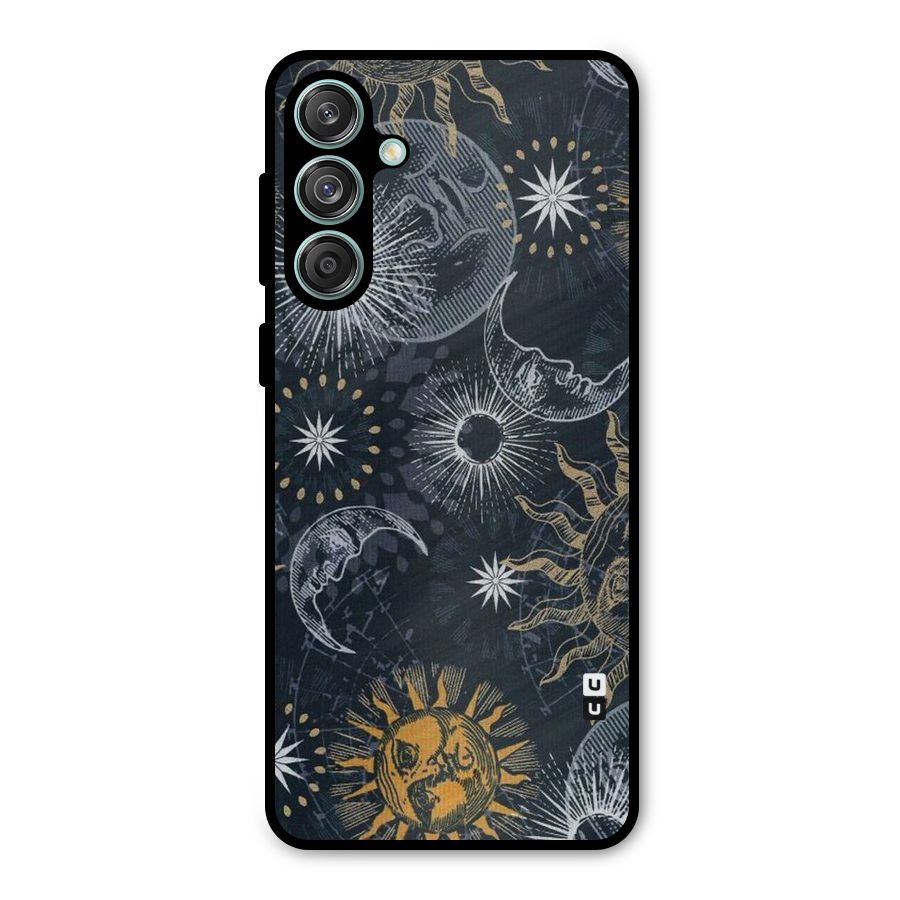 Moon And Sun Metal Back Case for Galaxy M55 5G