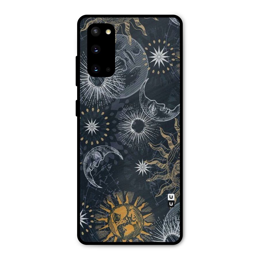 Moon And Sun Metal Back Case for Galaxy S20