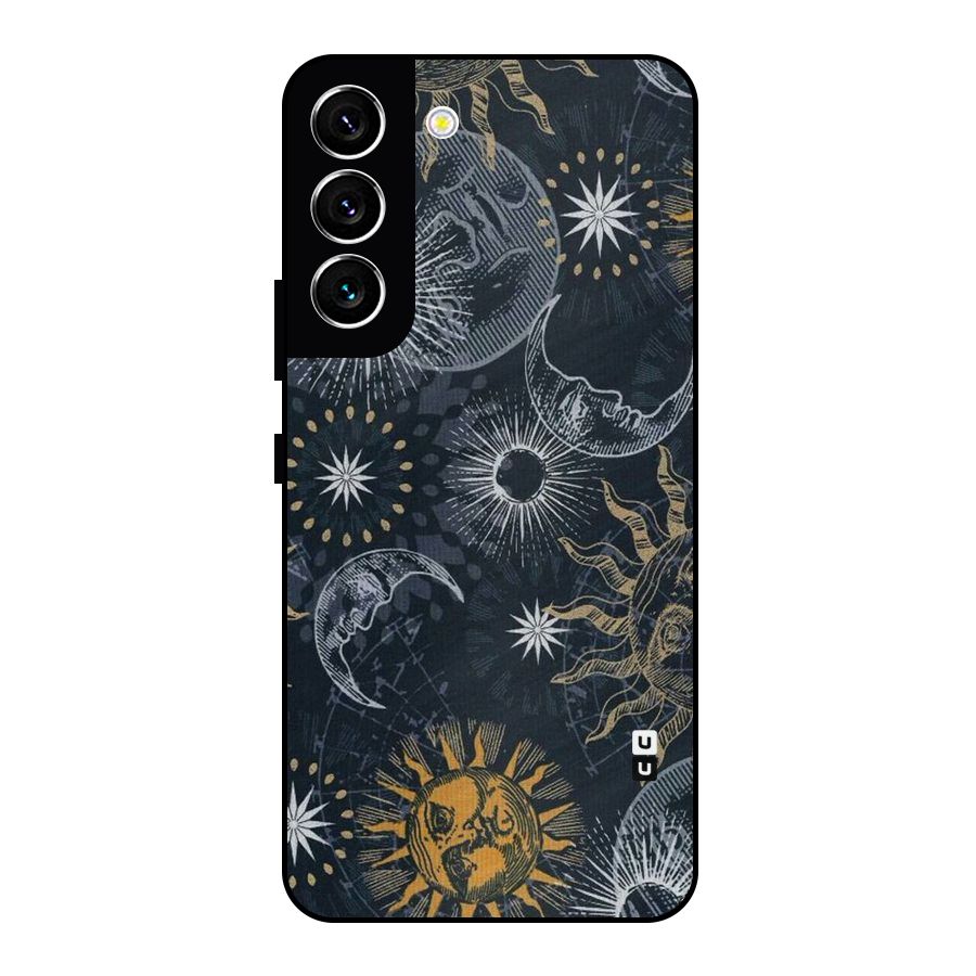 Moon And Sun Metal Back Case for Galaxy S22 5G