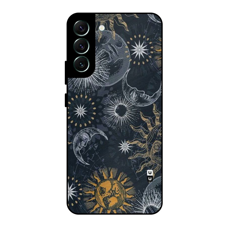 Moon And Sun Metal Back Case for Galaxy S22 Plus 5G