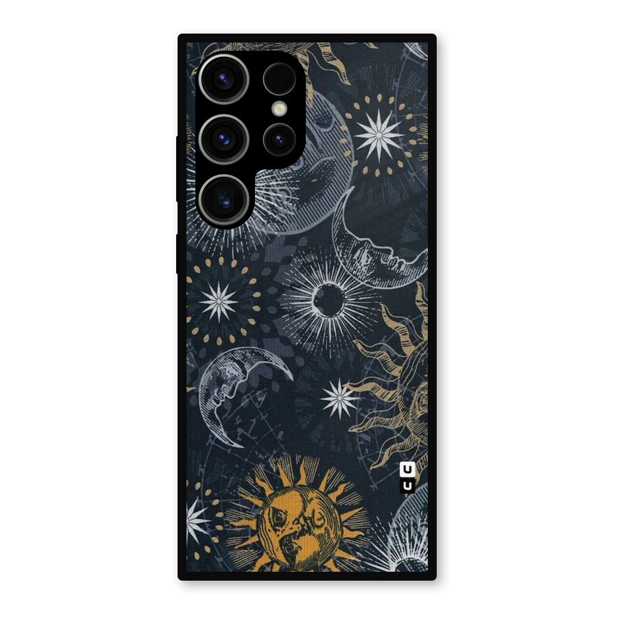 Moon And Sun Metal Back Case for Galaxy S23 Ultra