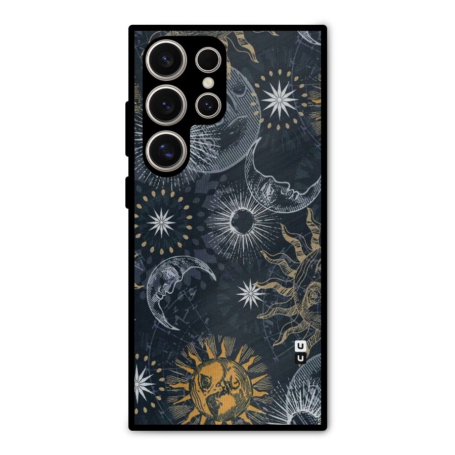 Moon And Sun Metal Back Case for Galaxy S24 Ultra