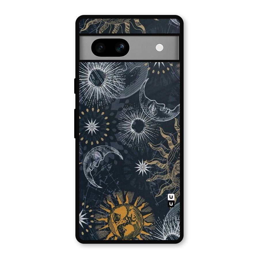 Moon And Sun Metal Back Case for Google Pixel 7a