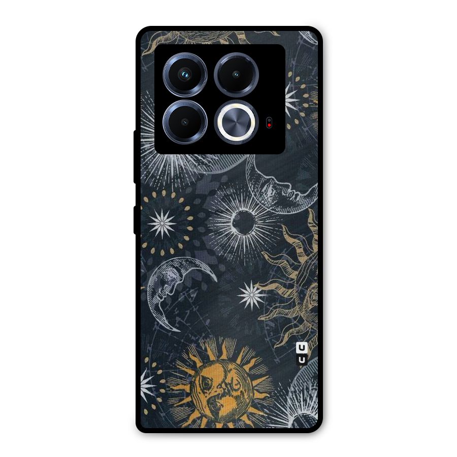Moon And Sun Metal Back Case for Infinix Note 40 5G