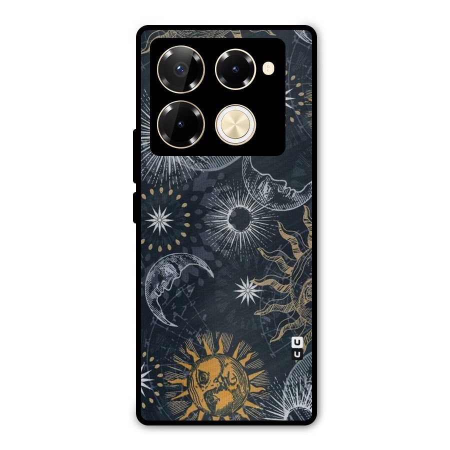 Moon And Sun Metal Back Case for Infinix Note 40 Pro Plus