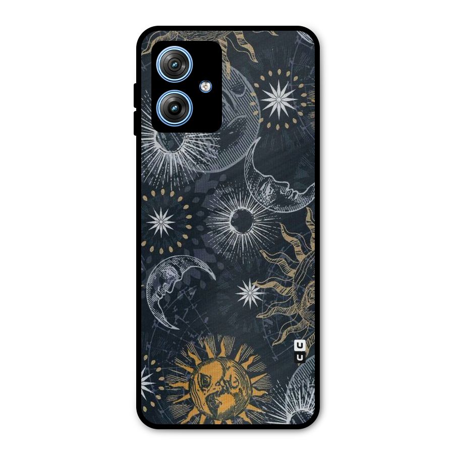 Moon And Sun Metal Back Case for Moto G54