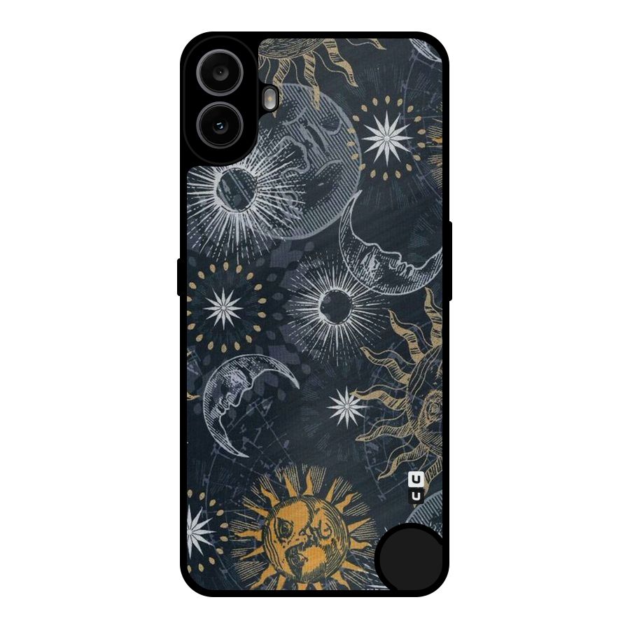 Moon And Sun Metal Back Case for Nothing CMF Phone 1