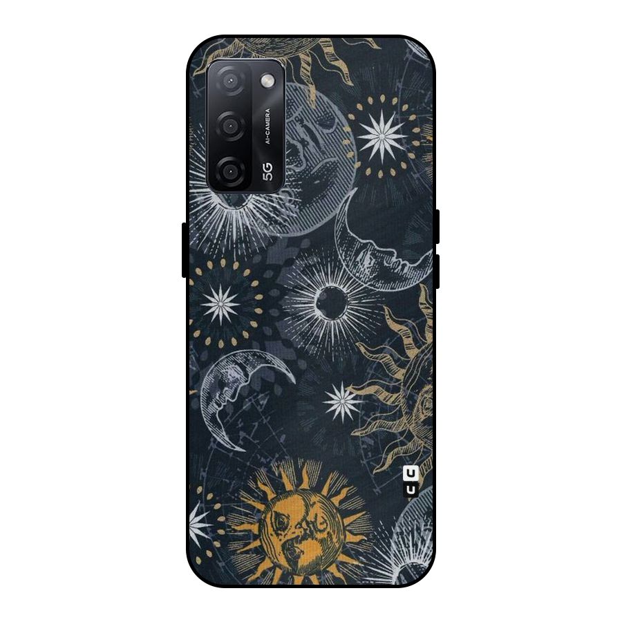 Moon And Sun Metal Back Case for Oppo A53s 5G