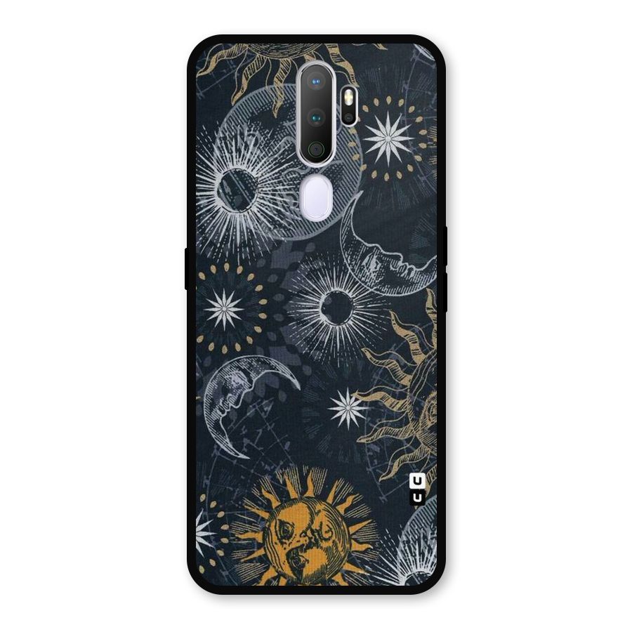 Moon And Sun Metal Back Case for Oppo A5 (2020)