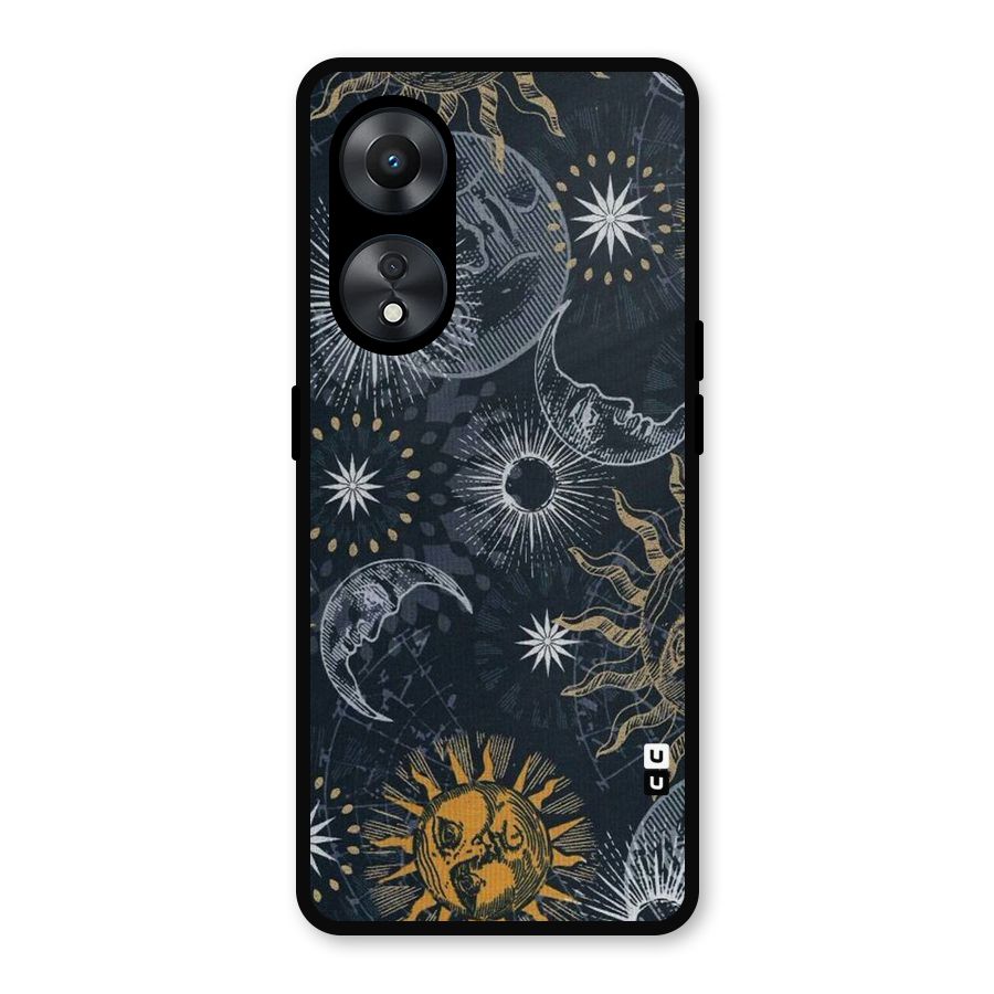 Moon And Sun Metal Back Case for Oppo A78