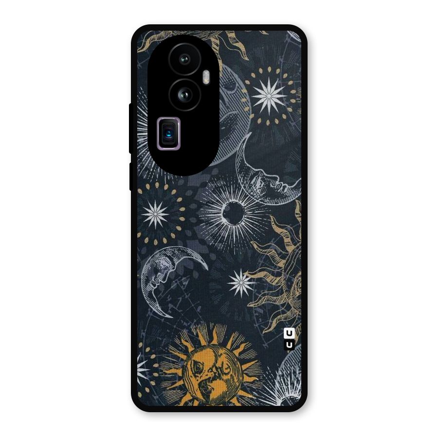 Moon And Sun Metal Back Case for Oppo Reno10 Pro Plus