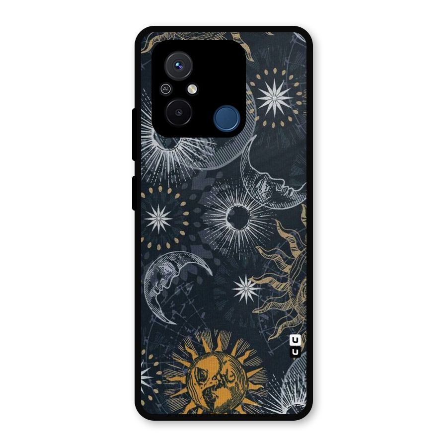 Moon And Sun Metal Back Case for Poco C55