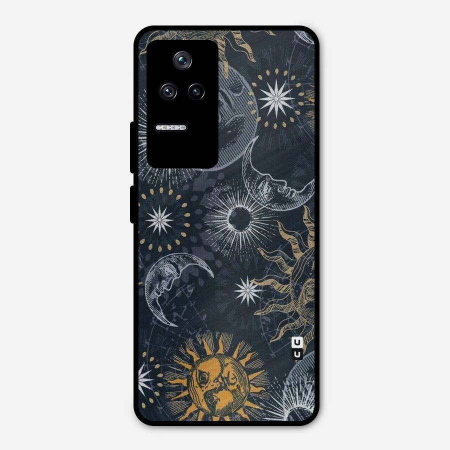 Moon And Sun Metal Back Case for Poco F4 5G