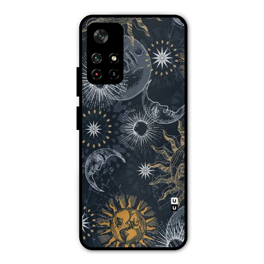 Moon And Sun Metal Back Case for Poco M4 Pro 5G