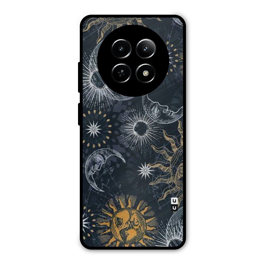 Moon And Sun Metal Back Case for Realme 12 5G