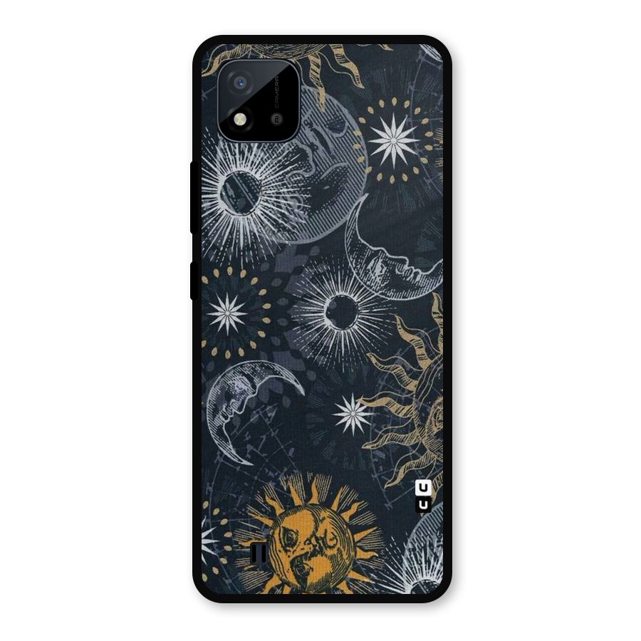 Moon And Sun Metal Back Case for Realme C11 2021