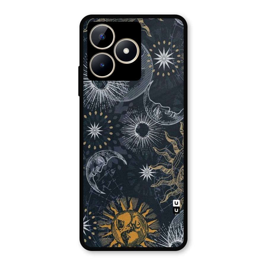 Moon And Sun Metal Back Case for Realme C53