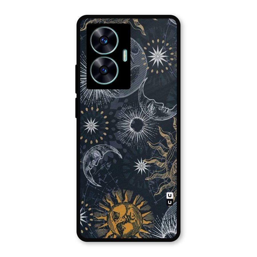 Moon And Sun Metal Back Case for Realme C55