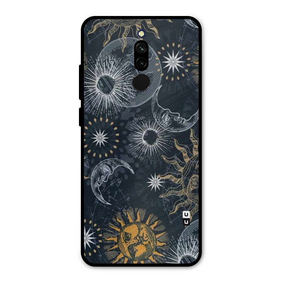 Moon And Sun Metal Back Case for Redmi 8