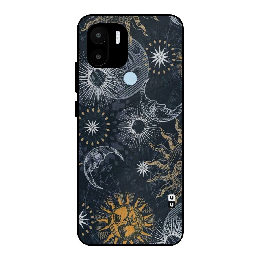 Moon And Sun Metal Back Case for Redmi A2+