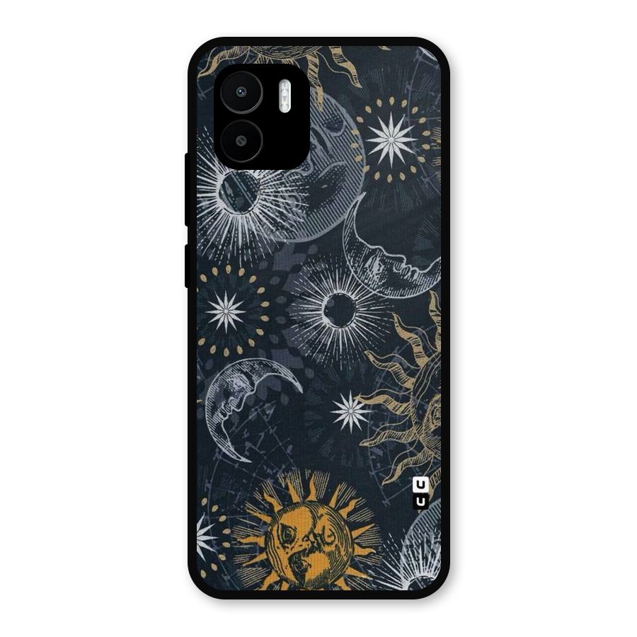Moon And Sun Metal Back Case for Redmi A2