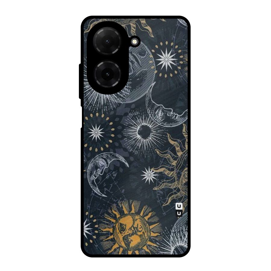 Moon And Sun Metal Back Case for Redmi A5 4G