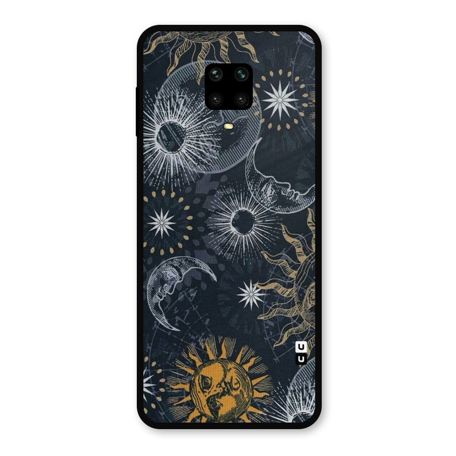 Moon And Sun Metal Back Case for Redmi Note 9 Pro