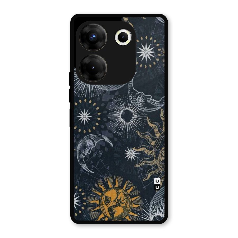 Moon And Sun Metal Back Case for Tecno Camon 20 Pro