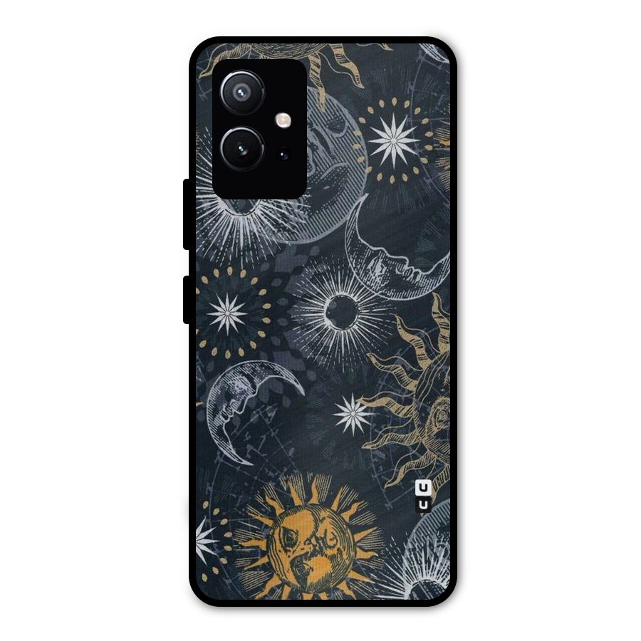 Moon And Sun Metal Back Case for Vivo T1 5G