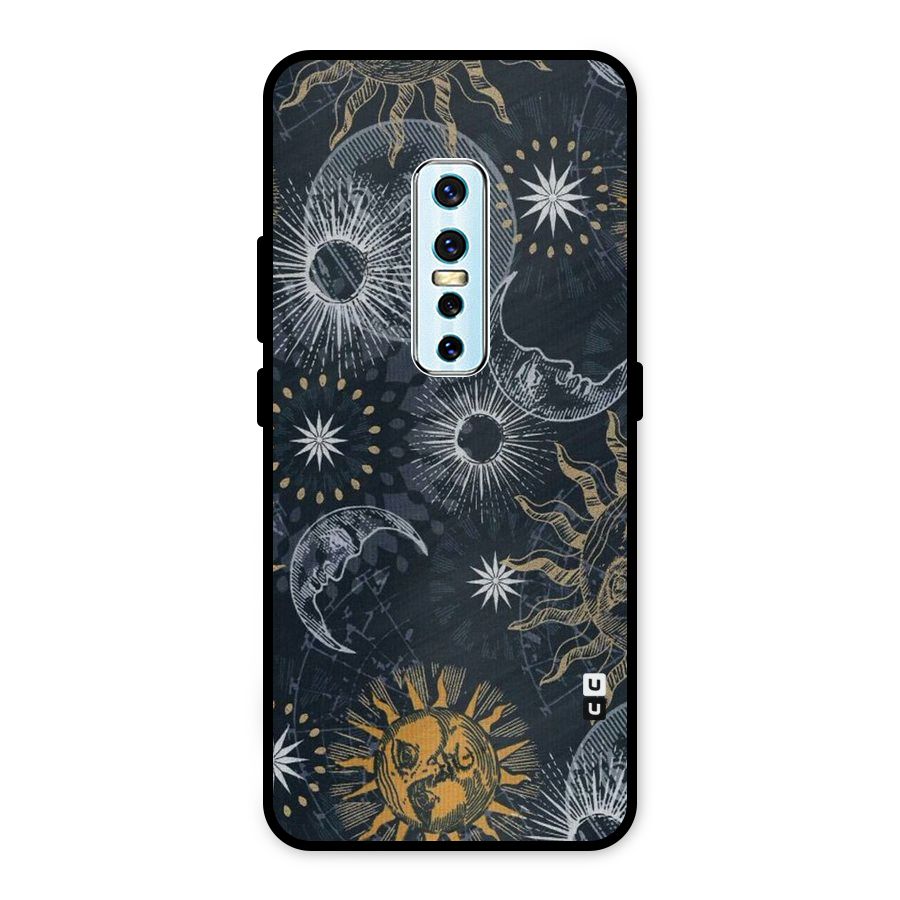 Moon And Sun Metal Back Case for Vivo V17 Pro