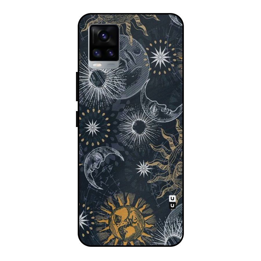Moon And Sun Metal Back Case for Vivo V20