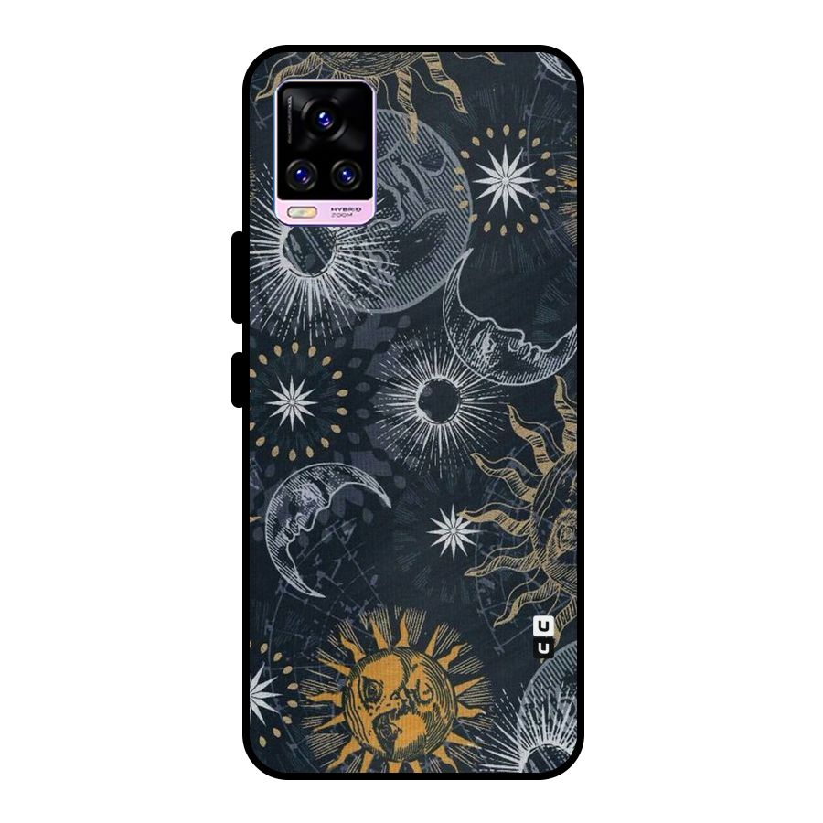Moon And Sun Metal Back Case for Vivo V20 Pro