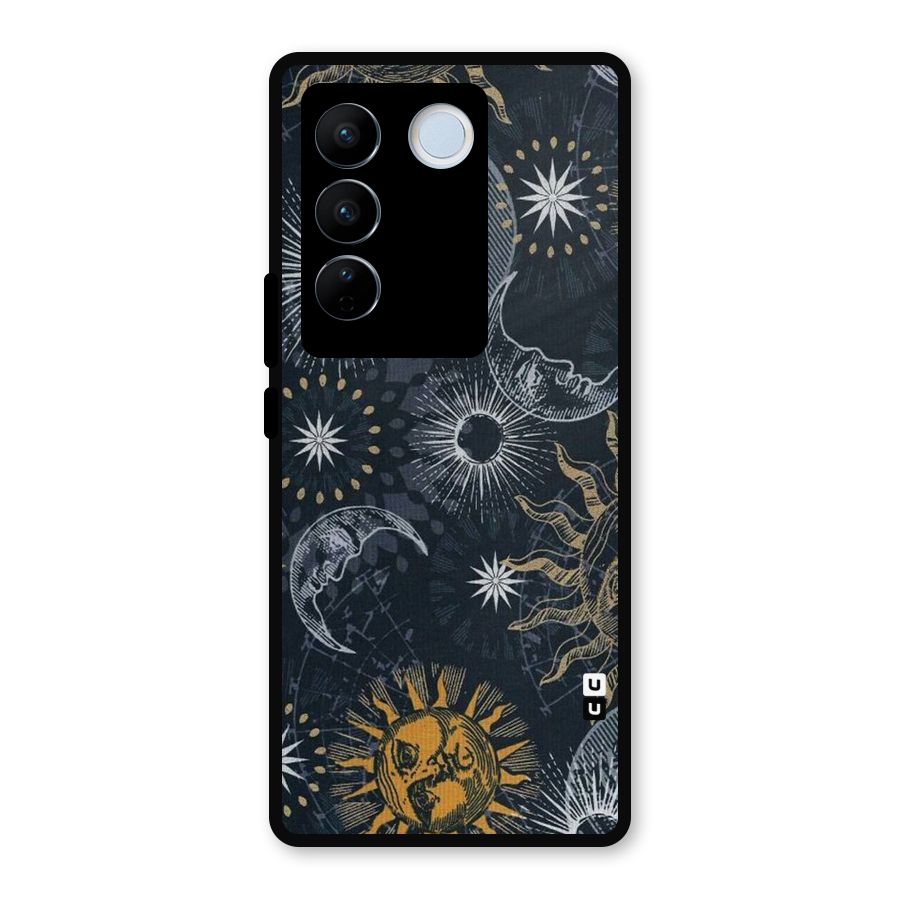 Moon And Sun Metal Back Case for Vivo V27