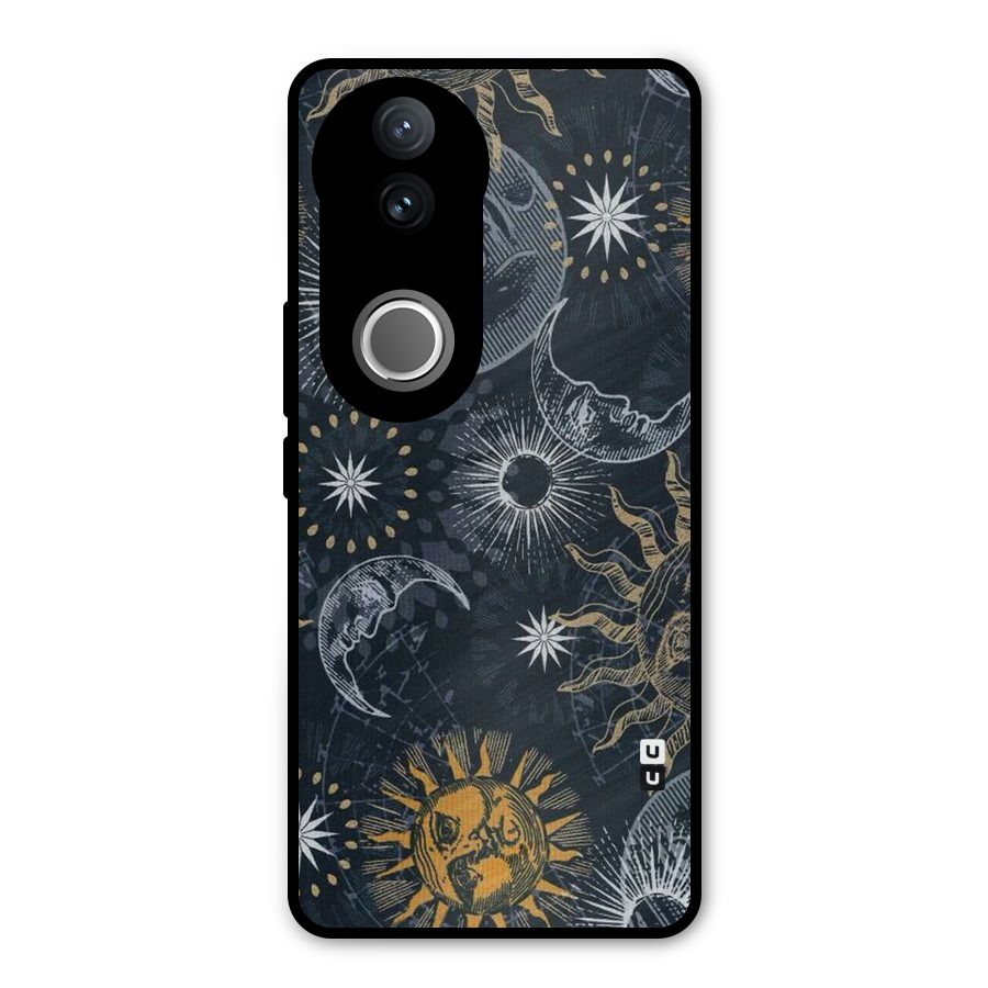Moon And Sun Metal Back Case for Vivo V50e