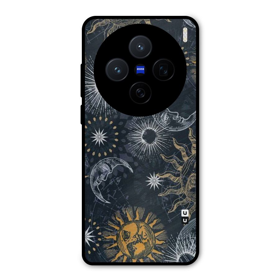 Moon And Sun Metal Back Case for Vivo X200