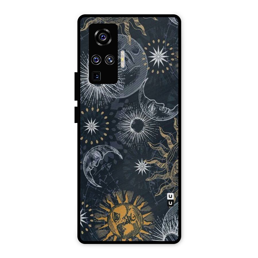 Moon And Sun Metal Back Case for Vivo X50 Pro
