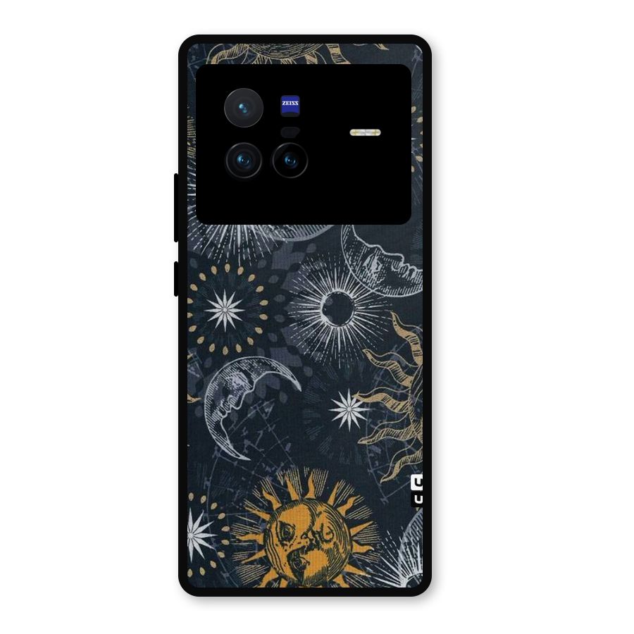 Moon And Sun Metal Back Case for Vivo X80