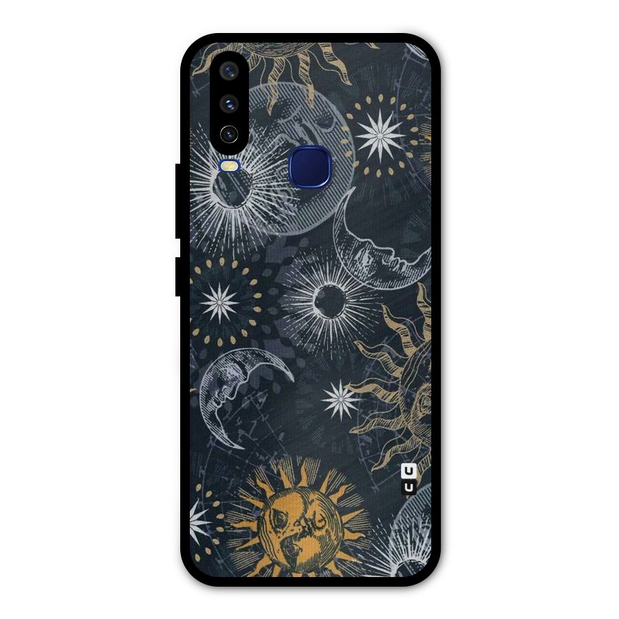 Moon And Sun Metal Back Case for Vivo Y15