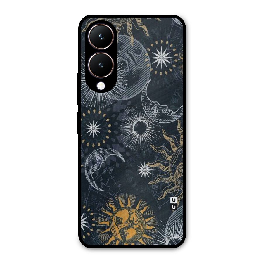 Moon And Sun Metal Back Case for Vivo Y28