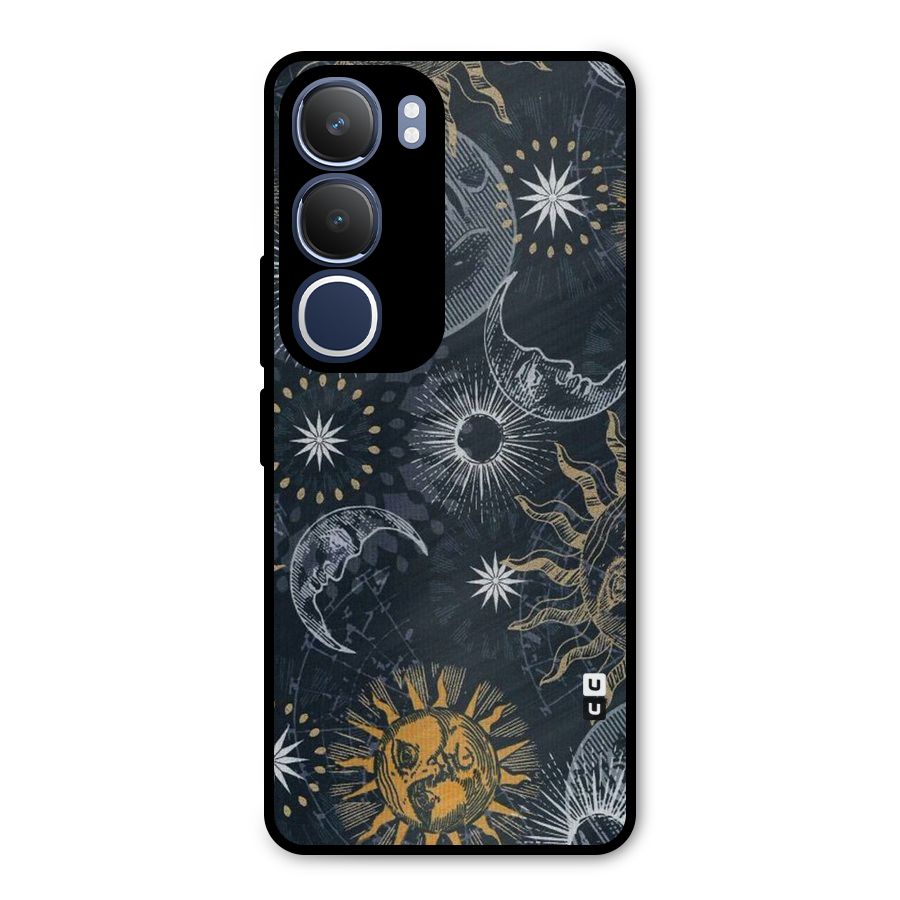 Moon And Sun Metal Back Case for Vivo Y29