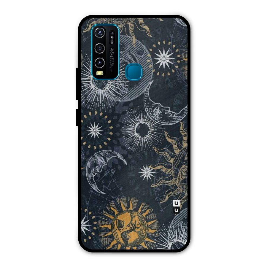 Moon And Sun Metal Back Case for Vivo Y30