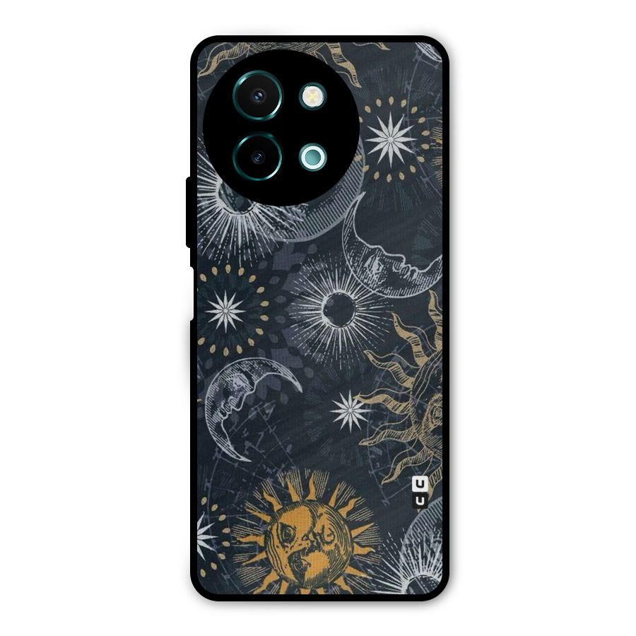 Moon And Sun Metal Back Case for Vivo Y58