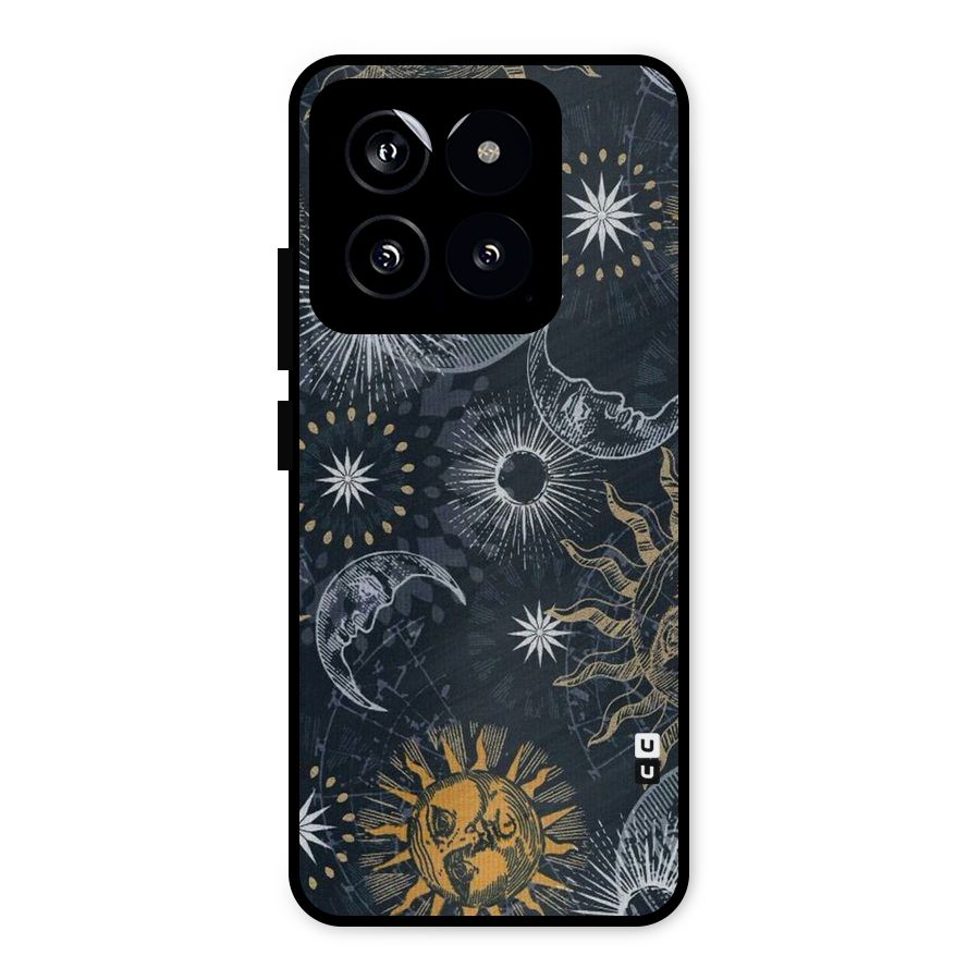 Moon And Sun Metal Back Case for Xiaomi 14