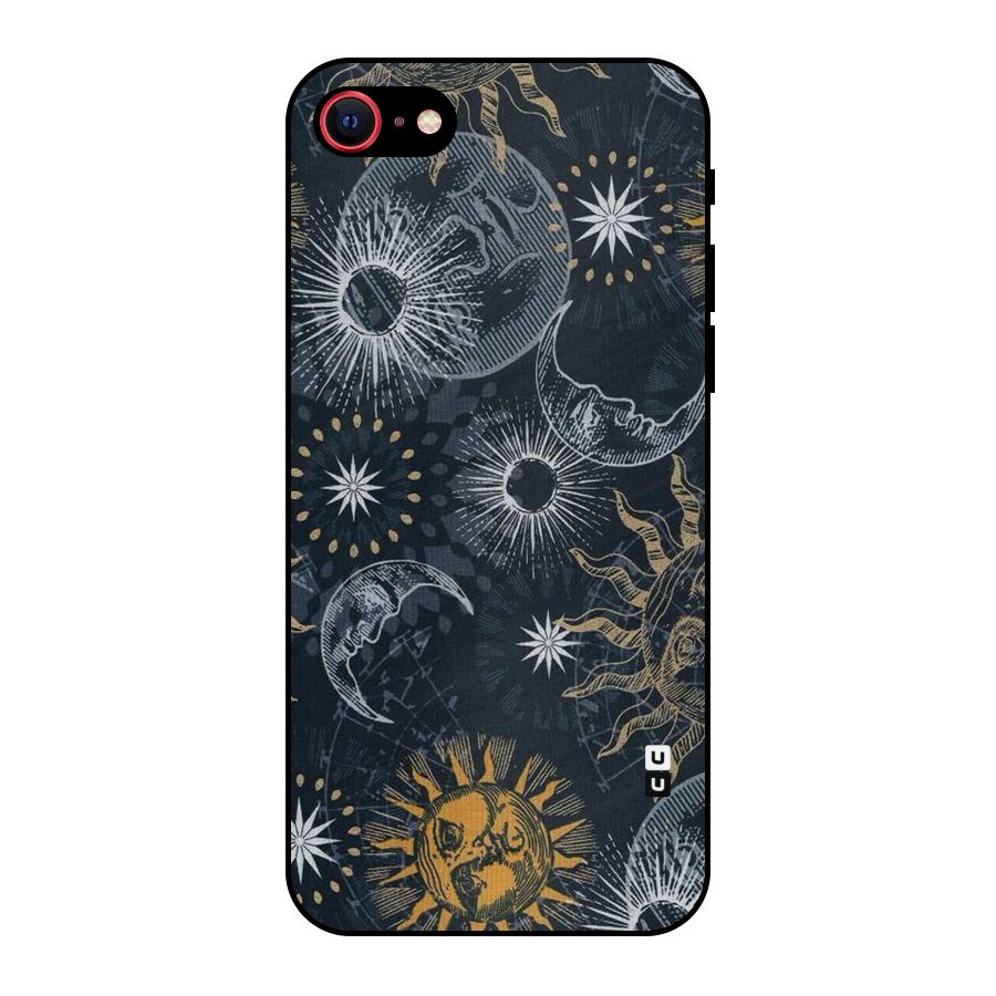 Moon And Sun Metal Back Case for iPhone SE 2022
