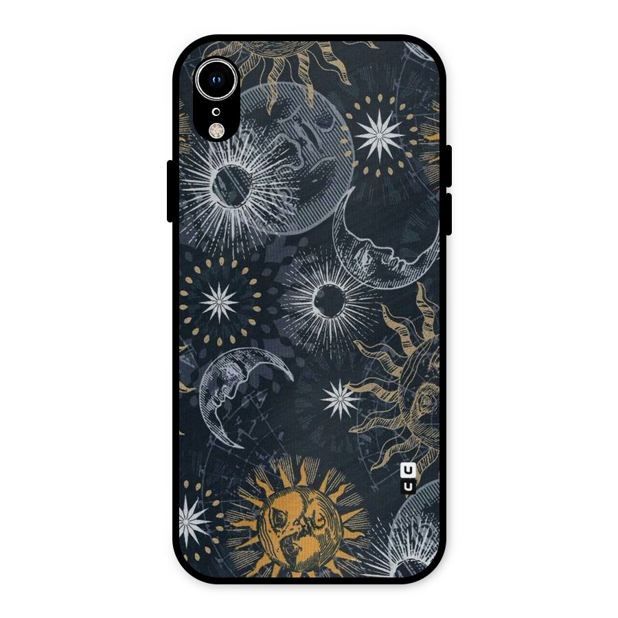 Moon And Sun Metal Back Case for iPhone XR